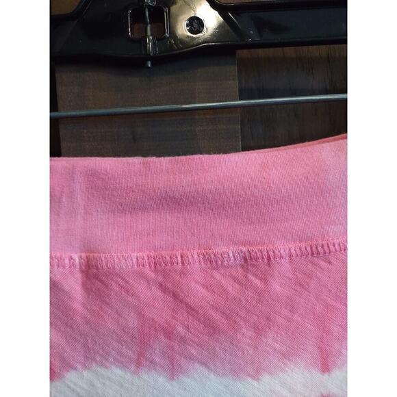 Fresh Produce XL Tie Dye Pink Cotton Midi Skirt Stretch Made In USA Beach Cotton - Picture 3 of 7
